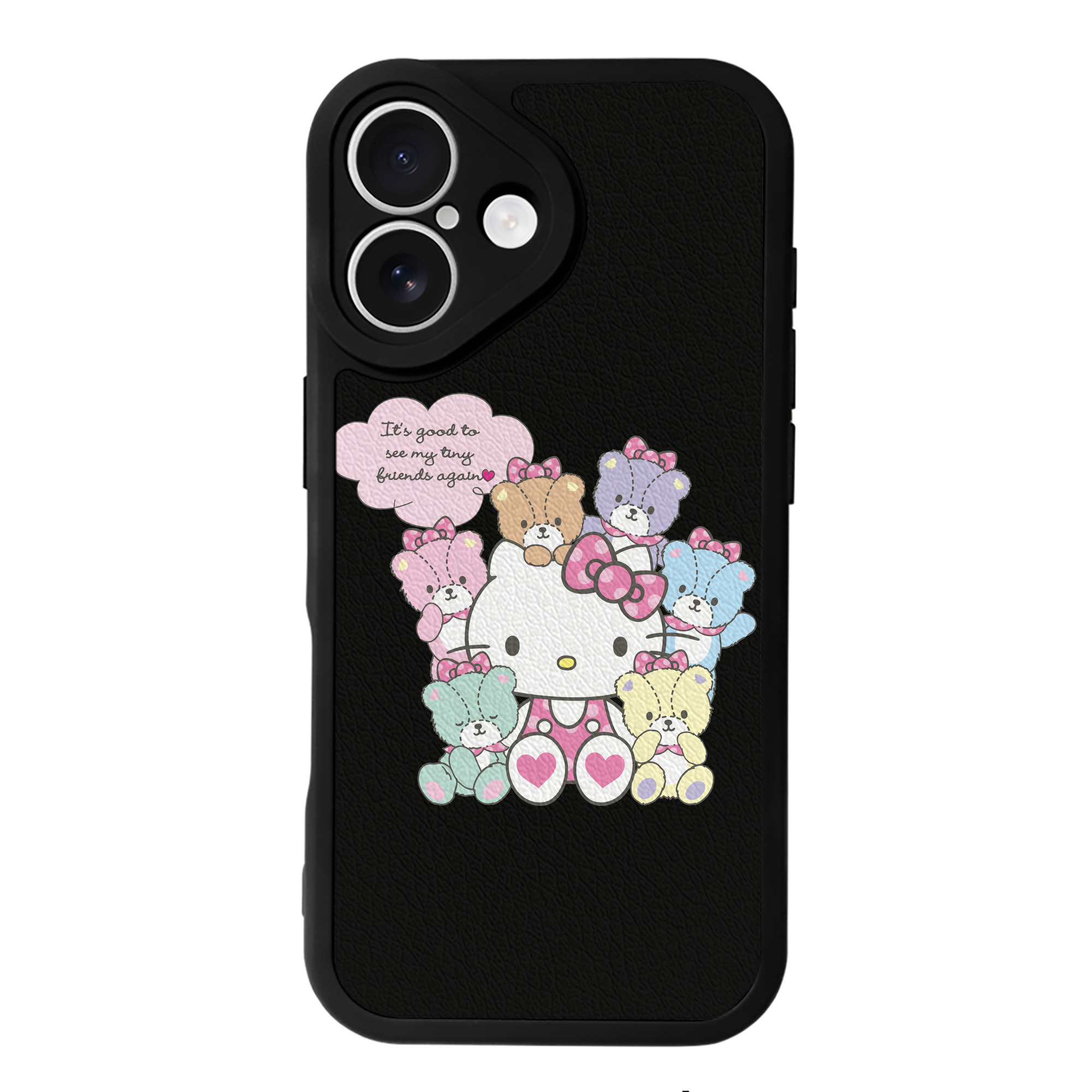 （画像用） Hello Kitty ハローキティ 【iPhone 16シリーズ対応】シリコンスマホケース（レザー調） 材質：シリコン